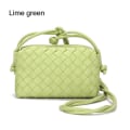 Miniatyrbild 1 av 10: Crossbody-väska för kvinnor PU-flätad LIMEGRÖN Lime green