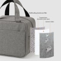 Miniatyrbilde 5 av 8: Isolert lunsjpose To-lags lunsjpose grå gray