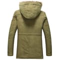 Vinterfôret Parka med hette - tykk fleece hettegenser Army Green M