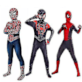 Miniatyrbillede 1 af 2: Spiderman Tobey Maguire Cosplay Kostume Børnejumpsuit Zentai Dragt 100cm Tobey Maguire Spiderman 170cm