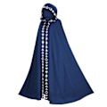 Pikkukuva 2 / 2: Huppuviitta keskiaikainen renessanssi 5-värinen viitta Halloween Cosplay-asut Elokuva ja televisio Cos-asut Jb5-2-G Blue 4XL-5XL