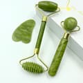 3 part Facial Massage Crystal Roller Jade Roller Stone Natural V