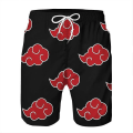 Miniatyrbillede 2 af 2: Naruto Anime Akatsuki Cosplay 3D Digital Printing Mode T-shirt til mænd og kvinder Fritid Strand Kortærmede Shorts Sommergave D _i W shorts M