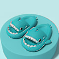 Miniatyrbild 2 av 2: Shark Tofflor Halkfria dusch Badrumstofflor Mjuka sommarsandaler för flickor och pojkar New_h Xianning green 40 41