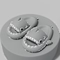 Miniatyrbild 3 av 3: Shark Tofflor Halkfria dusch Badrumstofflor Mjuka sommarsandaler för flickor och pojkar New_h Xianning grey 30 31