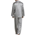 Miniatyrbilde 3 av 5: Herre Pyjamas Set T-skjorte Lounge Bukser Nattøy Kostyme Pjs Silver XL
