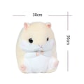 Miniatyrbilde 5 av 5: Søte plysj hamster kosedyr leker med filt beige With Blanket