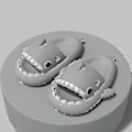 Miniatyrbild 3 av 3: Shark Tofflor Halkfria dusch Badrumstofflor Mjuka sommarsandaler för flickor och pojkar New_h Xianning grey 38 39