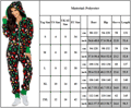 Kvinnors One Piece Print Sovkläder Julpyjamas Jumpsuit green L