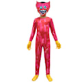 Miniatyrbilde 3 av 4: Poppy Playtime Huggy Wuggy Cosplay Kostyme Jumpsuit + Hansker W 140Y