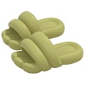 Miniatyrbillede 1 af 5: Nyhed Big Foot Slides Anti-halk nudletofflor Tyk sål Blød Beach Slides Brusersko Green EUR 40-41