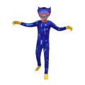 Miniatyrbild 4 av 4: Poppy Playtime Huggy Wuggy Cosplay Kostym Outfit Jumpsuit Presenter W 120Y