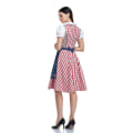 Miniatyrbillede 4 af 5: Kvinders Oktoberfest Ølpige Kostume Bayersk Traditionel Dirndl Kjole W Denim Red Check L
