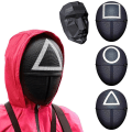 Miniatyrbillede 1 af 3: Squid Game Maske / Ansigtsmaske - Cosplay V Black Front Man (Boss)