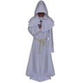 Pikkukuva 2 / 3: Halloween Cosplay Goottilainen Kaapu Kappa Viitta Keskiaikainen Pappi Asu white
