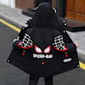 Miniatyrbillede 2 af 2: Børne Drenge Spiderman Hættejakke Vinterfrakke Parka Yderbeklædning black 110cm (3-4years)