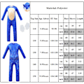 Miniatyrbild 6 av 7: Sonic The Hedgehog Cosplay kostymkläder för barn, pojkar, flickor Jumpsuit + Mask + Handskar 7-8 år = EU 122-128