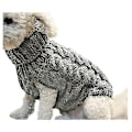 Miniatyrbilde 3 av 3: Hunder Hund Varm Genser Klær Valp Katt Solid Strikket Strikket Bekledning-26 W Grey XL
