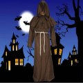 Pikkukuva 2 / 5: Keskiaikainen munkkihuppu renessanssipapin asu Halloween Cosplay V Brown S