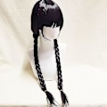 Miniatyrbillede 2 af 3: 2023 onsdag Addams Cosplay sæt til piger sort printed kjole Karnevalsfestforklædning Only dresses 130cm