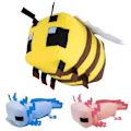 Miniatyrbild 2 av 3: Minecraft plyschdocka Sällsynt Axolotl plyschfylld leksak Kid-present honeybee