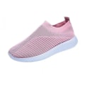 Miniatyrbilde 1 av 4: Dame Walking Sneakers Strikket Mesh Slip On Sko Andas Flat Pumps Casual Trenere W Pink 36
