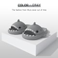 Miniatyrbild 2 av 2: Shark Tofflor Halkfria duschtofflor Badrumstofflor Mjuka sommarsandaler för flickor och pojkar Nyhet - Gray 40-41