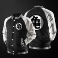 Miniatyrbilde 4 av 4: Anime Goku Varsity Jakke Høst Casual Genser Hoodie Jakke Merke Baseball Jakke Shry - Red L