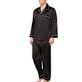Pikkukuva 1 / 5: Miesten pyjamasetti, pitkähihaiset yövaatteet, loungewear Black 3XL