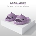 Miniatyrbild 2 av 2: Shark Tofflor Halkfria duschtofflor Badrumstofflor Mjuka sommarsandaler för flickor och pojkar Nyhet - Purple 36-37