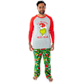 Miniatyrbillede 5 af 6: Jul Familiens Pyjamas Matchende O-hals Jul Toppe Bukser Sovetøj mom 2xl