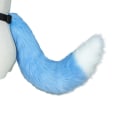 Miniatyrbild 1 av 4: Flexible Faux Fur Cat Costume Tail Cosplay Halloween Christmas Party Costumes V Blue and white