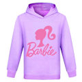 Miniatyrbilde 1 av 3: Barbie 3D-trykk barn hoodie jakke kappe tegneserie langarmet lilla V. purple 160cm