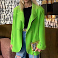 Miniatyrbilde 1 av 5: Kvinner Langarmede Business Jakker Work Cardigan Jakke Single Breasted Blazers - Green M