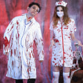Pikkukuva 5 / 5: Halloween-zombikläder cos skräckläkare blodig vuxenkostym maskeradfest gril L
