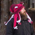 Miniatyrbillede 5 af 5: Tentakelhue Håndvævet blækspruttehue Jul Halloween Cosplay Lilla Red