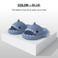 Miniatyrbilde 2 av 2: Shark Tofflor Halkfria duschtofflor Badrumstofflor Mjuka sommarsandaler för flickor och pojkar Nyhet - Blue 42-43