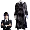 Pikkukuva 3 / 3: Keskiviikko Addams Cosplay-asusetti Karnevaalijuhlapuku dress and bag 150cm