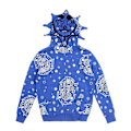 Miniatyrbillede 2 af 2: Gotisk Punk Sweatshirt Streetwear Print Langærmede Luvtrøjer Casual Zipper Jakke Hættetrøjer Y2k Skull Unisex Cardigan - A M