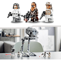 Pikkukuva 2 / 2: Tähtien sota Hoth AT-ST -kulkijan rakennussetti lapsille Chewbaccan minifiguurin ja droidifiguurin kanssa, Imperiumin vastaisku -malli