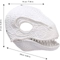 Pikkukuva 2 / 8: BestAlice Dino Mask Moving Jaw, Dinosaur Mask Huvudbonader, Jurassic Movable Dinosaur Head Toys Velociraptor Mask Halloween White 23 x 15 x 13 cm/9 x 5 x 6 inch