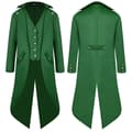 än edeltiden Ancient Swallowtail Coat Lång Klänning frack Green M