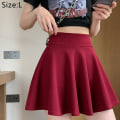 Miniatyrbilde 2 av 5: Kvinners Basic Allsidig Stretchy Utsvingt Casual Mini Skater Kjole raspberry L