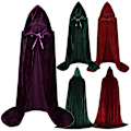 Miniatyrbild 2 av 5: Hokus Pokus Häxkappa Halloween Sarah Winifred Sanderson Cosplaydräkt Vuxen Barn Unisex Retro Ages Cape V Black XL 140 160cm
