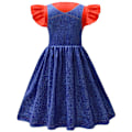 Pikkukuva 3 / 5: Lasten tytöt Prinsessa Peach & Super Bros lyhyt mekko Kesä Fancy Cosplay puku Red 7-8 Years