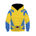 Miniatyrbild 1 av 5: Deadpool och Wolverine Hoodie Cosplay Kostym Skjorta för Män Kvinnor Barn 3D Nyhet Hooded Sweatshirt Topp Yellow V . Yellow S