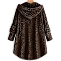 Pikkukuva 2 / 3: Naisten hupullinen teddykarhutakki Solid V Coffee 4XL