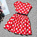 Pikkukuva 2 / 5: Barn Flickor Sommar tecknad Minnie Mouse Bowknot Princess Swing Klänning E C 6-7 Years