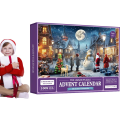 Pikkukuva 2 / 8: Jouluinen adventtikalenteripalapeli, adventtikalenteri 2023 palapeli, 24 osaa 1008 palan palapeli joululahjan laskeminen