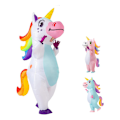 Miniatyrbild 1 av 8: Uppblåsbar Unicorn kostym för vuxna, Halloween V White